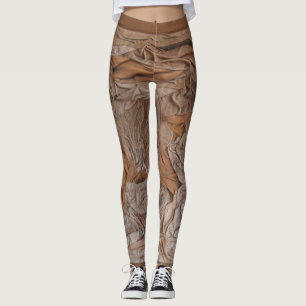 Suede skulpterad leggings