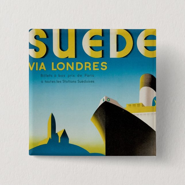 Suede via Londres Knapp (Framsida)