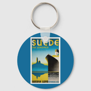 Suede via Londres Nyckelring