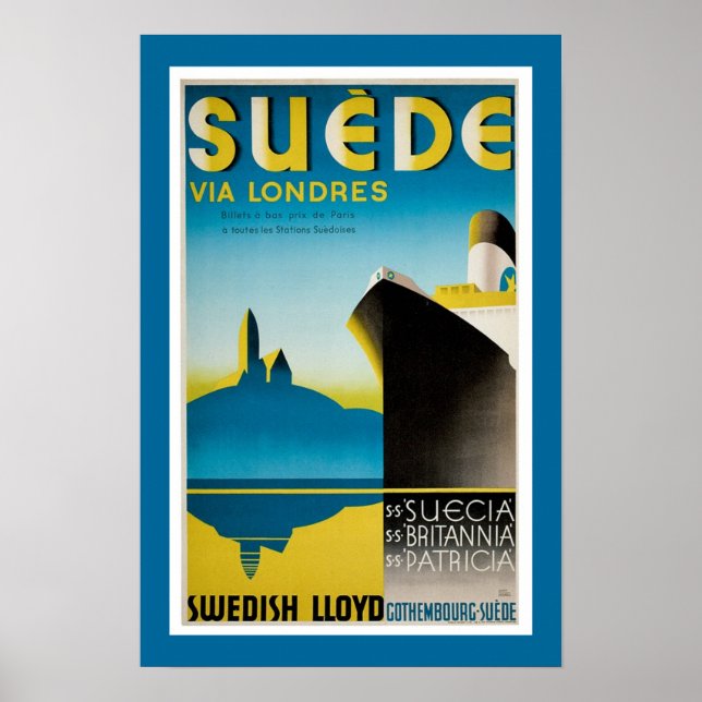 Suede via Londres Poster (Framsidan)