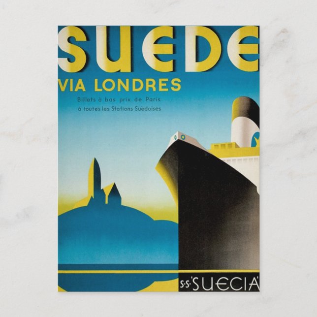 Suede via Londres Vykort (Framsida)
