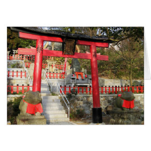 Suehiro Ogami Shrine-kort (Fortune Frog Shrine) Hälsningskort