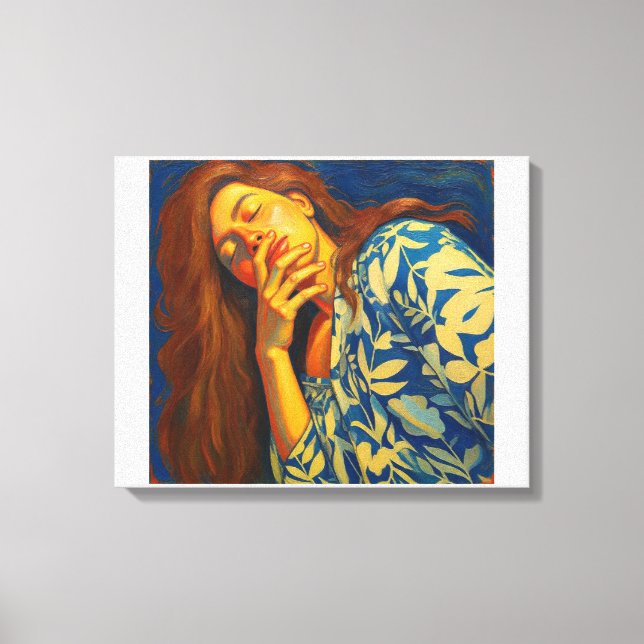 “Sueño en Azul” – Lienzo decorativo Canvastryck (Framsida)