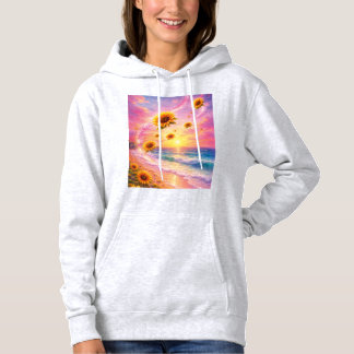 Sueño Marino de Girasoles: Atardecer en la Playa T Shirt