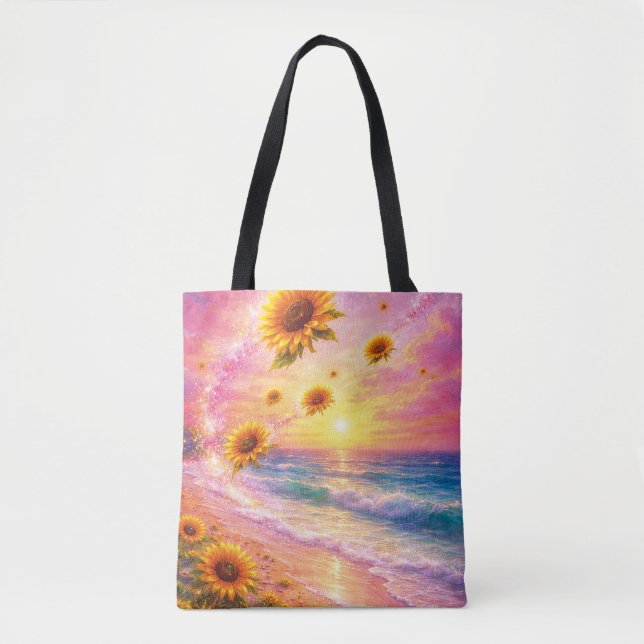 Sueño Marino de Girasoles: Atardecer en la Playa Tygkasse (Framsida)