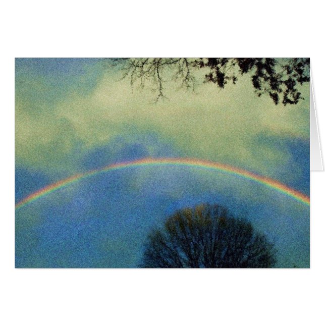 Suerat stil-regnbågskort hälsningskort (Framsidan Horizontal)