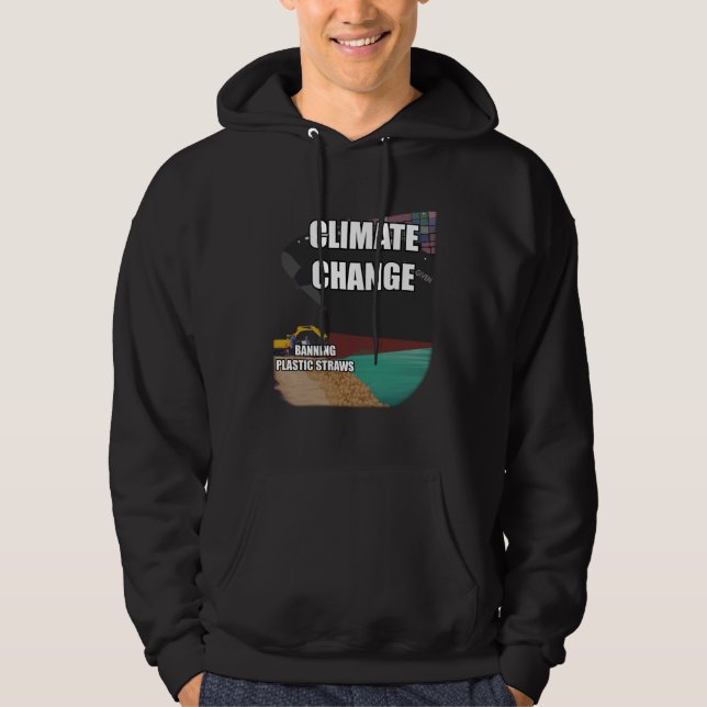 SUEZ Channel Block Meme Climate Conversion Plastic Hoodie (Framsida)