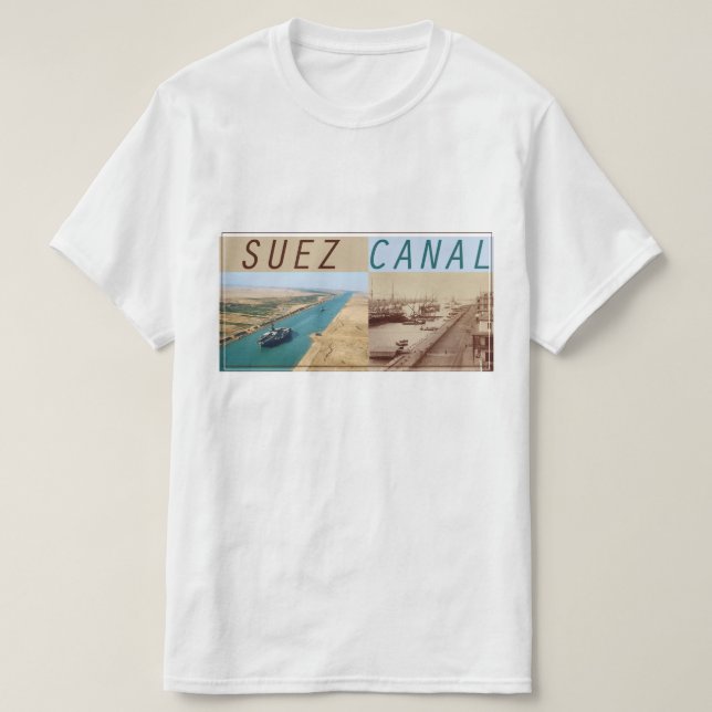 Suezkanalen gammal och ny t shirt (Design framsida)