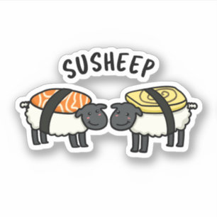 Sufår Funny Sushi Sheep Pun Klistermärken