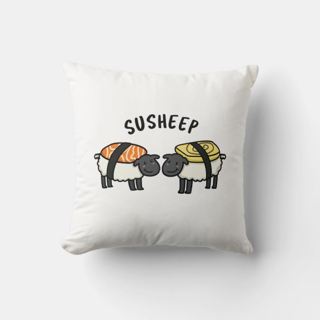 Sufår Funny Sushi Sheep Pun Kudde (Framsida)