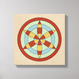 Suffolk Hexafoil (Daisy Wheel) Witch Mark Canvastryck