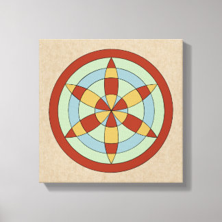 Suffolk Hexafoil (Daisy Wheel) Witch Mark Canvastryck