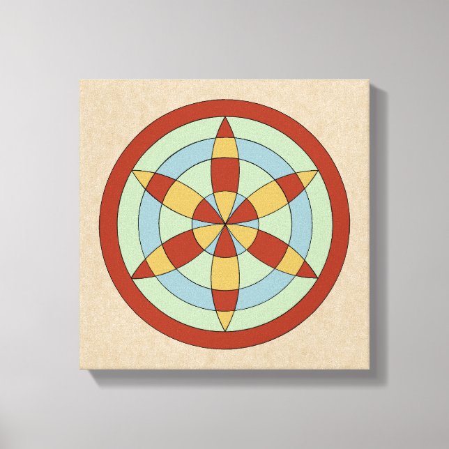 Suffolk Hexafoil (Daisy Wheel) Witch Mark Canvastryck (Framsida)