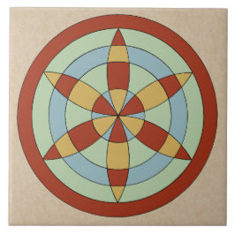 Suffolk Hexafoil (Daisy Wheel) Witch Mark Kakelplatta