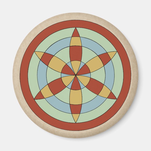 Suffolk Hexafoil (Daisy Wheel) Witch Mark Magnet (Framsidan)