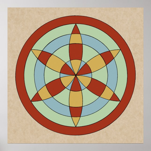 Suffolk Hexafoil (Daisy Wheel) Witch Mark Poster (Framsidan)