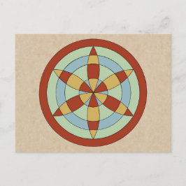 Suffolk Hexafoil (Daisy Wheel) Witch Mark Vykort