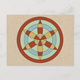 Suffolk Hexafoil (Daisy Wheel) Witch Mark Vykort
