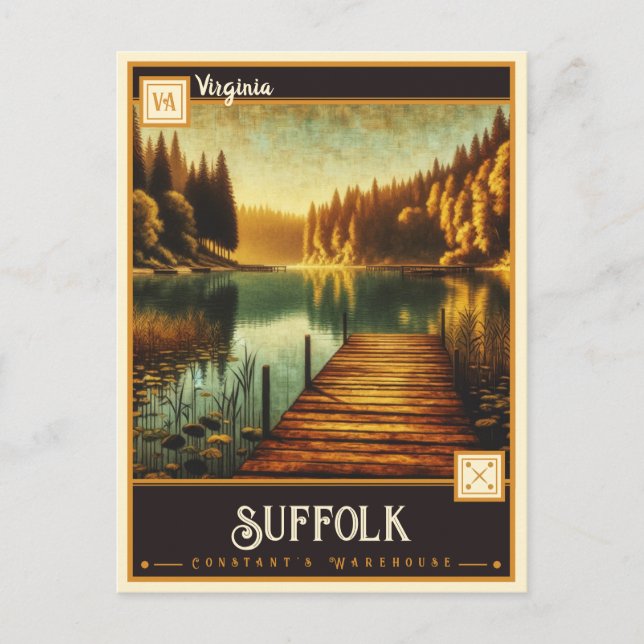 Suffolk, Virginia | Gammal vykort (Framsida)