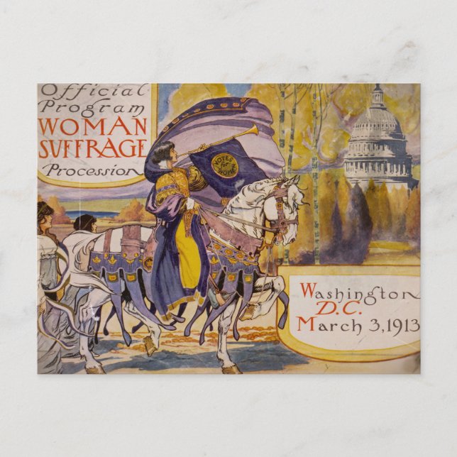 Suffrage Procession 1913 Vykort (Framsida)