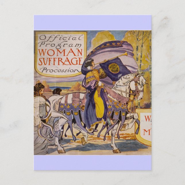 Suffrage Procession 1913 Vykort (Framsida)