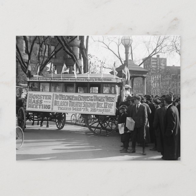 Suffrage Rally, 1919 Vykort (Framsida)
