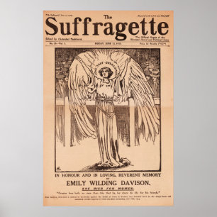 Suffragette, Emily Davison, Vintage Poster