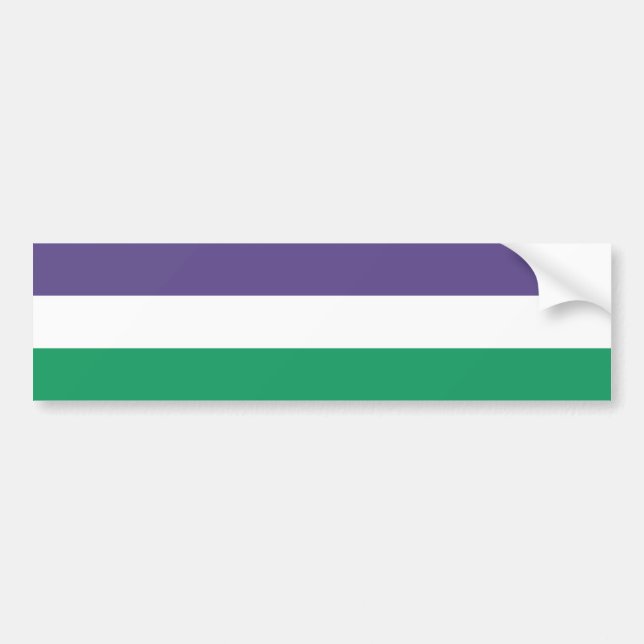 Suffragette Flagga Bildekal (Framsidan)