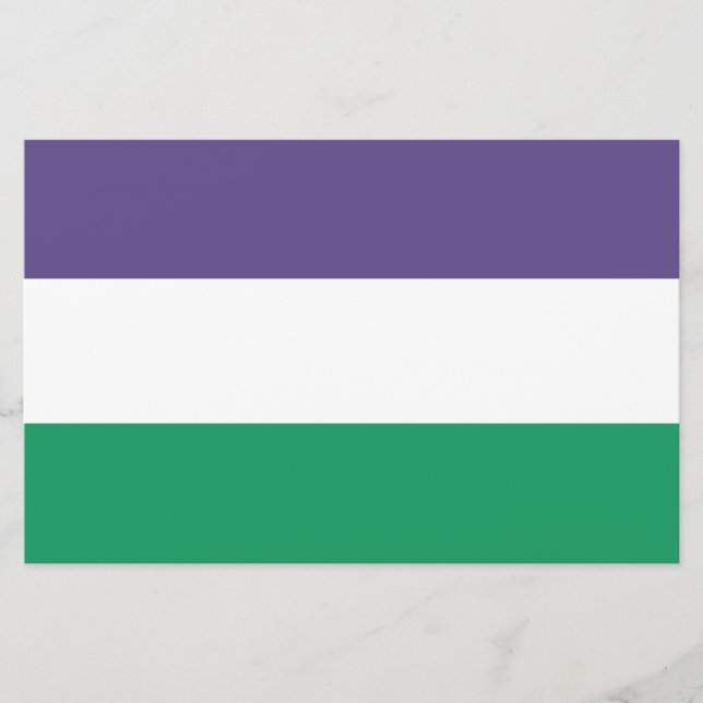 Suffragette Flagga Brevpapper (Framsida)