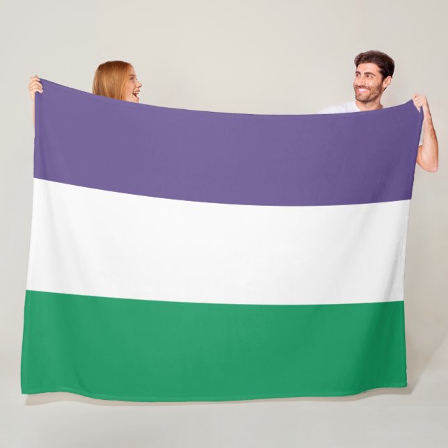 Suffragette Flagga Fleecefilt (På plats)