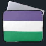 Suffragette Flagga Laptop Fodral<br><div class="desc">Denna utformning präglas av flagga från den rösträttsrörelse som under 1900-talet kämpade för högerna att rösta i offentliga val, som kallas kvinnlig rösträtt. Det var första gången som man kom överens om att "kväva rörelsen", men de berörda kvinnorna accepterade snart och tog över det nya namn som ett tecken på...</div>