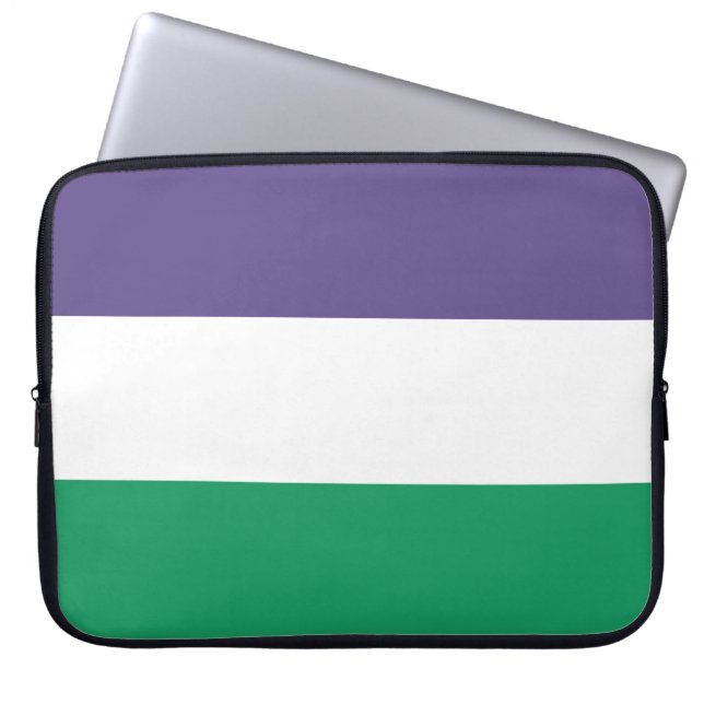 Suffragette Flagga Laptop Fodral (Framsidan)
