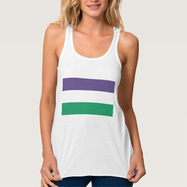 Suffragette Flagga Linne Med Racerback (Framsida)