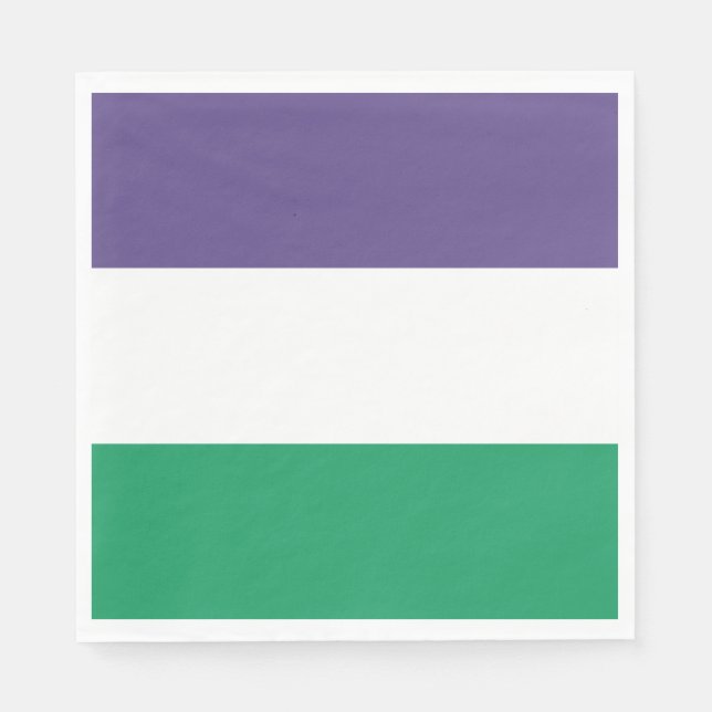 Suffragette Flagga Pappersservett (Framsidan)