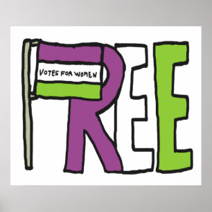 Suffragette Flagga Poster