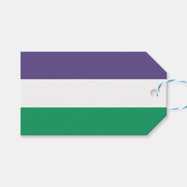 Suffragette Flagga Presentetikett (Framsidan (Horisontell))