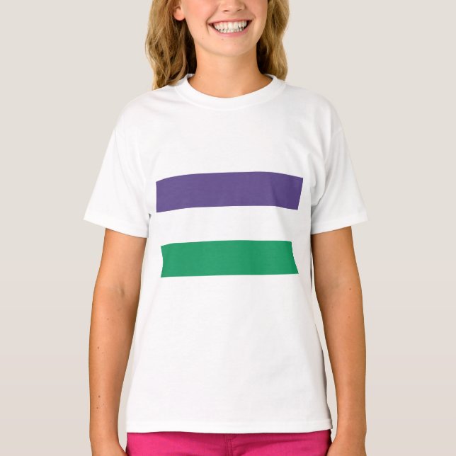 Suffragette Flagga T Shirt (Framsida)