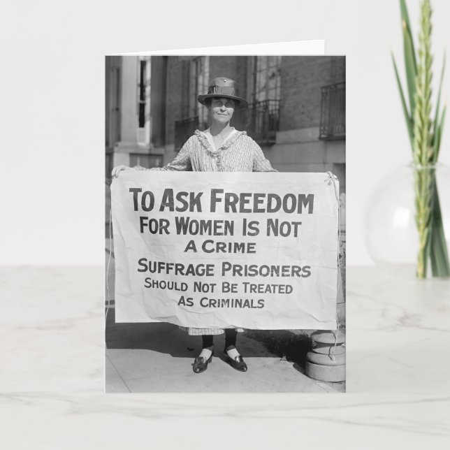 Suffragette for Alice Paul, 1917 Kort (Framsida)