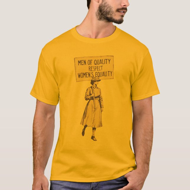 Suffragette Marching, Respekt för kvinnors jämstäl T Shirt (Framsida)
