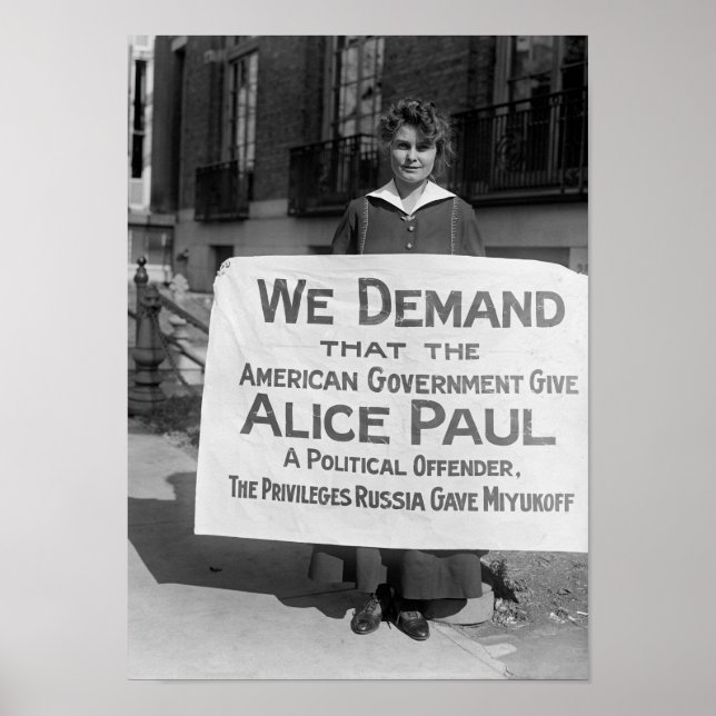 Suffragette med signatur som stöder Alice Paul - 1 Poster (Framsidan)