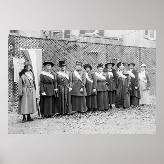 Suffragette Pickets: 1917 Poster (Framsidan)