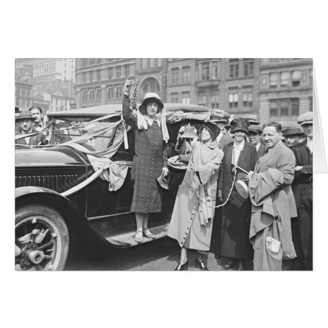 Suffragette Rosalie Jones 1924 Hälsningskort (Framsidan Horizontal)