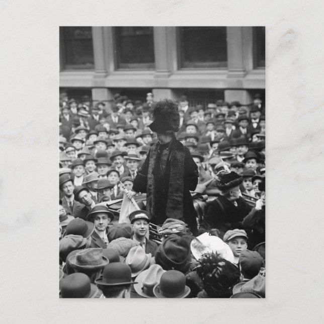 Suffragette träffar gatan: tidigt 1910-talet vykort (Framsida)