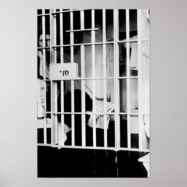 Suffragette Vida Milholland in Jail - 1917 Poster (Framsidan)