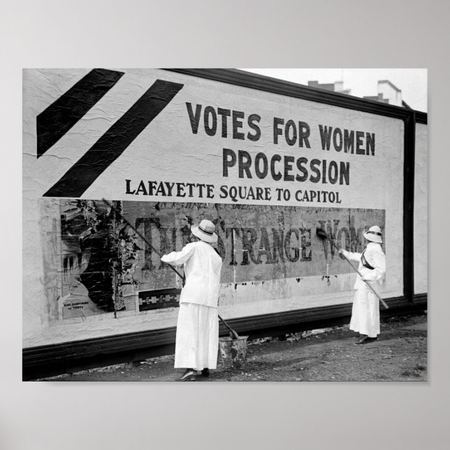 Suffragettes Hanging Parad Poster - 1914 (Framsidan)