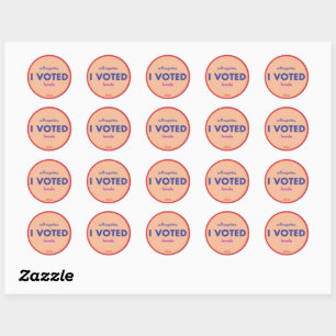 Suffragettes jag röstade om Sticker Lakan Runt Klistermärke