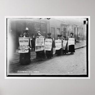 Suffragettes Marching från London Poster