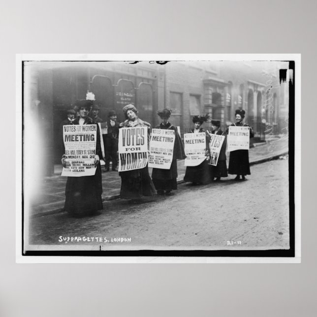 Suffragettes Marching från London Poster (Framsidan)