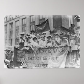 Suffragettes Riding a Flyt Poster