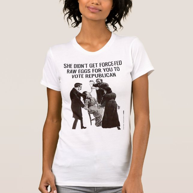 Suffragettes som skulle för att inte rösta tee shirt (Framsida)